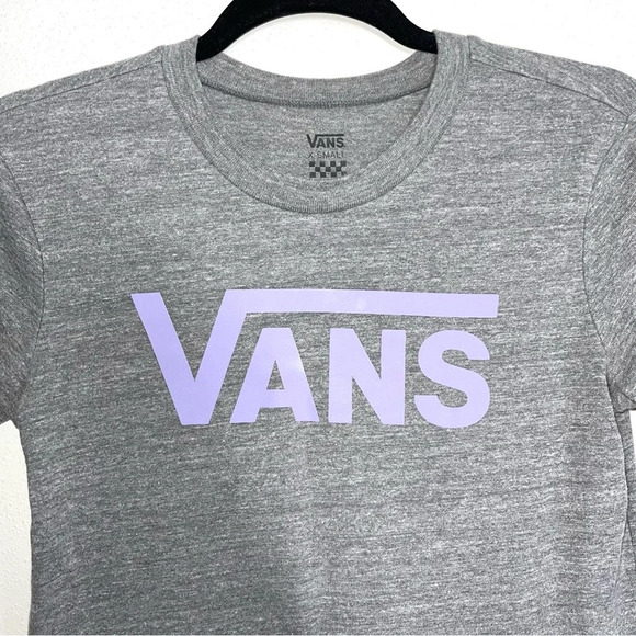 Vans Heather Gray & Purple Short Sleeve Icon Graphic Tee Xsmall Women’s - Picture 3 of 10